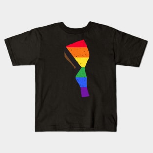 Vermont State Pride: Embrace Progress with the Progress Pride Flag Design Kids T-Shirt